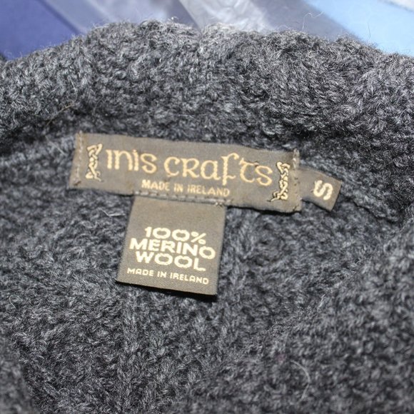 Inis Crafts 100% Merino Wool, long jumper size S - Picture 4 of 5